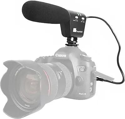 3.5mm External Interview Video Recording Microphone 4 Nikon Canon Camera DSLR DV • $9.99