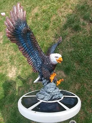 $89.50 • Buy Flagpole Eagle On Approach Topper Finial Ball Hand Painted USA Real / Lifelike