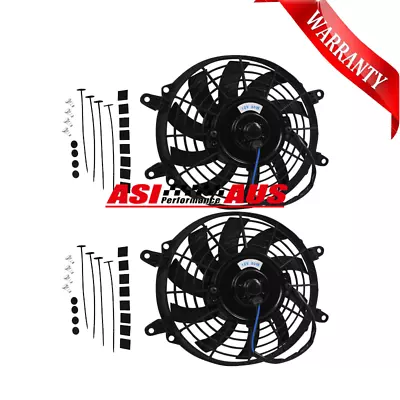 2X9 INCH FANS&MOUNTING PULL/PUSH RADIATOR Cooling Electirc Thermo Fan Kit • $76.89