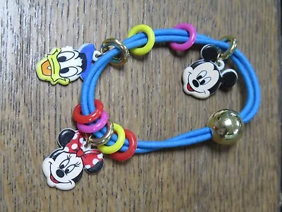 Vintage Disney Charm Bracelet Mickey Mouse Minney Daffey Duck Blue • $3