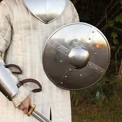 Medieval Knight Templar Crusader Metal Shield Armor Battle Ready 14 Gauge Steel • $69.99