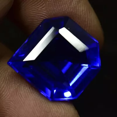 Natural 25.90 CT AAA+ Rare Lustrous Blue Tanzanite Gemstone GIE Certified • $29.40