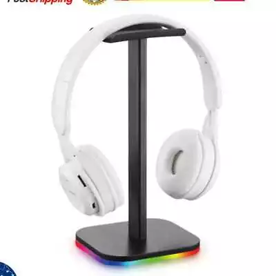 $14.59 • Buy RGB Gaming Headphone Stand Desk Display Holder For Gamer PC (LED Base)