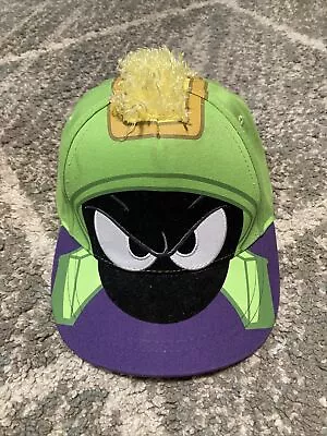 VINTAGE Looney Tunes Hat Cap Snap Back Green Purple Marvin The Martian Mohawk • $15