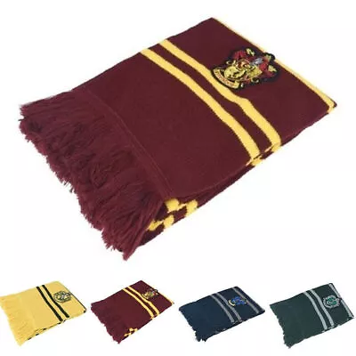 Unisex Cosplay Scarf Harry Potter Gryffindor Slytherin Hufflepuff Raveclaw Scarf • $17.94