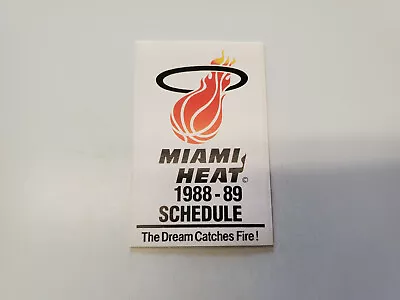 RS20 Miami Heat 1988/89 NBA Basketball Pocket Schedule - Miller Lite • $2.99