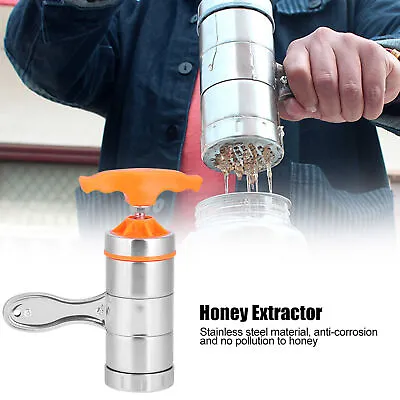 Stainless Steel Honey Extractor Mini Honey Squeezer Squeezing Tool Beekeeping • £24.98