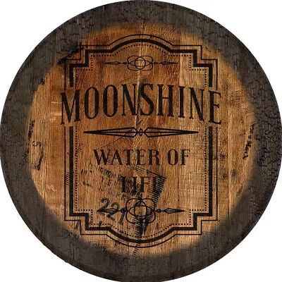 Moonshine Water Of Life Tennessee Sign Large Oak Whiskey Barrel Wood Wall Decor • $79.95