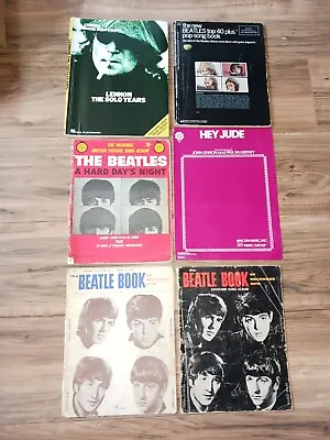Vintage BEATLES Book Lot - Vocal Guitar Songbook Sheet Music Lennon Solo & More • $35.96