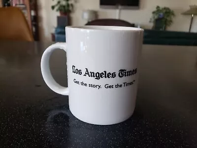 RARE Vintage LOS ANGELES TIMES NEWSPAPER ADVERTISING COFFEE MUG GET THE STORY LA • $29