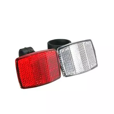 Front Rear Road Bike Safety Accessories Reflector Reflective Lens Warning Light • $3.83