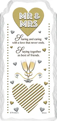 Mr & Mrs Sentimental Handcrafted Ceramic Plaque • £7.49