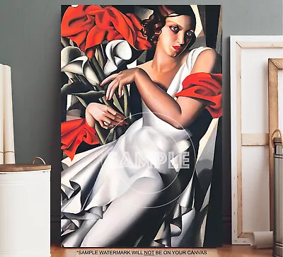 TAMARA De LEMPICKA ART DECO CANVAS PICTURE FRAMED ART DECO CANVAS WALL ART #11 • £24.99