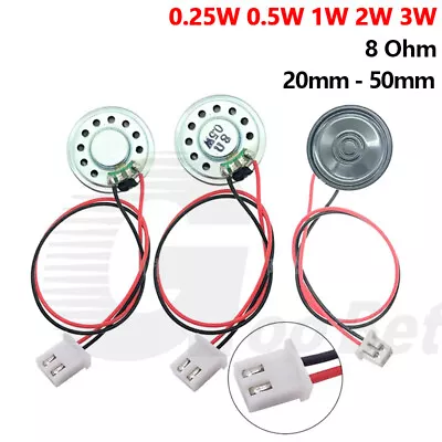 0.25W 0.5W 1W 2W 3W Slim Speaker 8 Ohm 20-50mm With Wire For Electronic Projects • $44.32