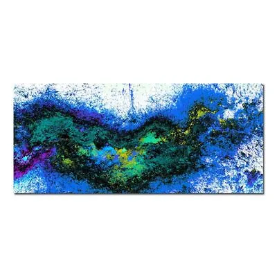 Blue Clouds Poster Abstract Canvas Bright Colors  Wall Picture Home Modern Decor • £21.05