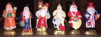 6 X MEMORIES OF SANTA Ornament Lot 1850 1888 1902 1905 1912 1925 Ceramic Figures • $14.99