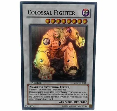 YUGIOH Colossal Fighter 5DS1-EN043 Super Rare Card 1st Edition LP • £2.99