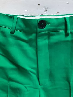 Zara Green Straight Cropped Trousers Size S BNWT • £7.50