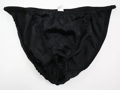 Vintage 90s-2000s Unbranded Polyester Satin String Bikini Panties XL X-LARGE • $23