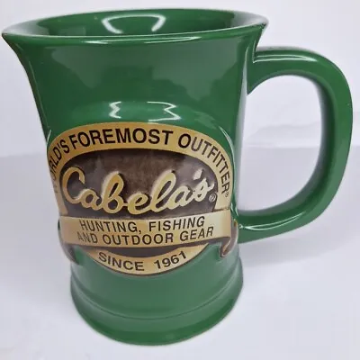 Huge Cabelas LG Stein Mug Cup TEXAS Green SportingGoods Hunting Fishing Outdoor  • $19.99