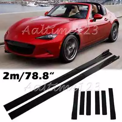 For Mazda MX-5 Miata 2006-2023 Gloss Black Side Skirt Extension Splitter Rocker • $46.95