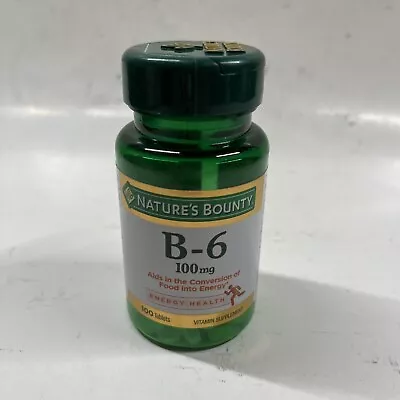 Nature's Bounty Vitamin B6 100mg Energy Health Support 100 Tablets Exp 01/2025 • $8.79