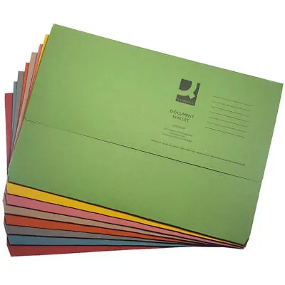 A4/ Foolscap Filing DOCUMENT WALLET Folders | Cardboard Envelope 5 Colours • £1.89