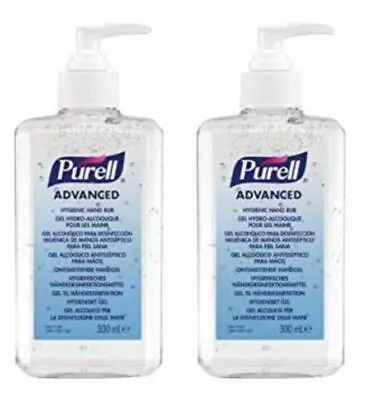 PURELL Hand Sanitiser Advanced Hygienic Hand Rub Pump Bottle - 300ml X 2 • £6.99