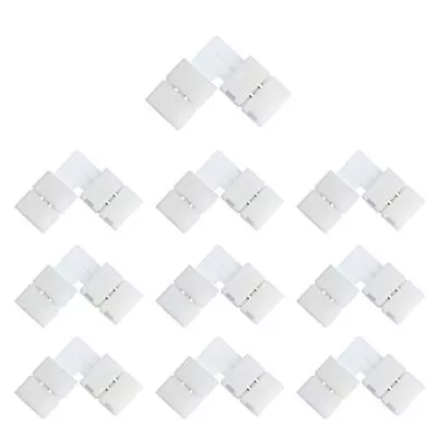 L Shape 2 Pin Led Connectors10 Pcs Right Angle Corner Solderless Adapter Connect • $22.32