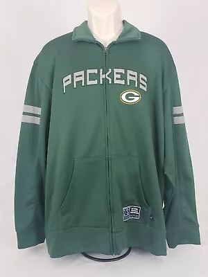 Green Bay Packers XXL Polyester Full Zip Sweatshirt Track Jacket Men • $9