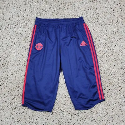 Manchester United Pants Womens Large Capri Adidas Soccer Football Ladies A2* • $20.21