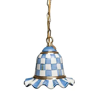Mackenzie Childs Royal Check Ceramic Pendant Light  • $595
