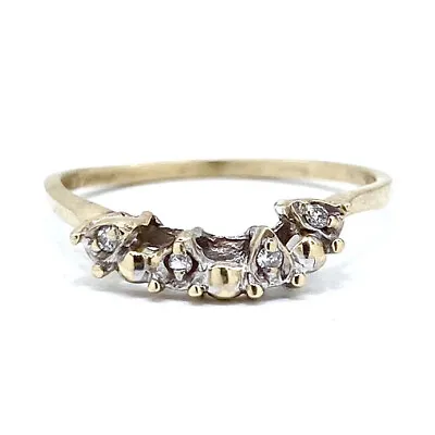 9ct 375 Yellow Gold Ring Part Of A Set W/ Natural 0.04ct White Diamond - Size M • $135