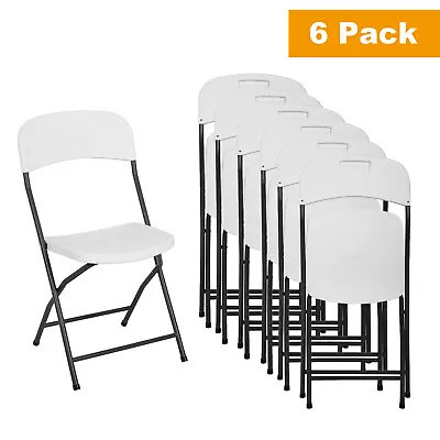 6 Pack Commercial Plastic Folding Chair Stackable For Picnic Party Wedding Chair • $126.99