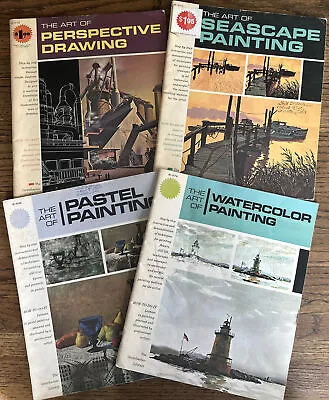 4 VTG The Art Of Painting/Drawing Grumbacher Books *Pastel/Watercolor/Seascape* • $34.99