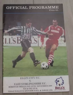 2000-01  (Nov)   Elgin City  V  East Stirlingshire -   Scottish Division Three • £0.99