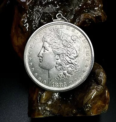 1883 $1 Morgan Silver Dollar - In Bezel - Stunning With Original Mint Luster • $95