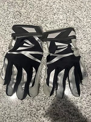 NEW! EASTON VRS HYPERSKIN BATTING GLOVE PAIR BLACK/GREY Medium • $12