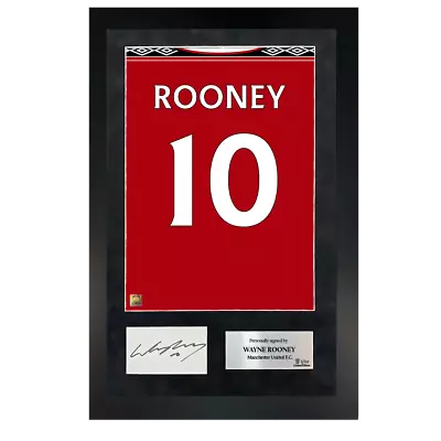 Authentic Hand-Signed Premium Wayne Rooney Manchester Shirt Poster W/ COA • $217.57