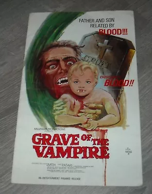 GRAVE Of The VAMPIRE PROMO HORROR MOVIE PRESSBOOK WILLIAM SMITH MIKE PATAKI • $9.99