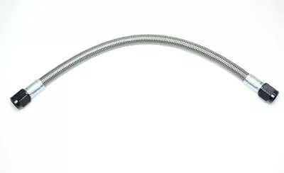 18  Long Fragola -6 AN To 6 AN Braided Stainless Steel Hose Assembly PTFE Black • $34.99