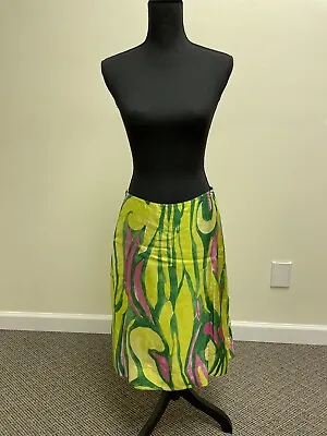 Marni A Line Skirt Fluo Green Psychotropic Twill • $361.25