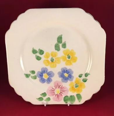 Vintage T F & S Ltd Phoenix Ware Floral Cake Plate Square Sandwich Plate • £9.99