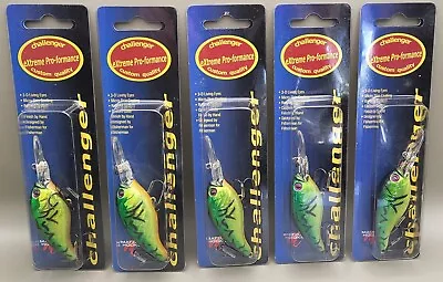 LOT OF 5 Challenger Fire Tiger CrankBait Rattling Fishing Lures MATZUO HOOKS   • $12.99