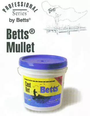 Betts 18-8 Series 18 Pro Mullet Cast Net 8 Ft Radius 1  Mesh Clear Monofilament • $143.68