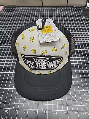 Vans Logo Peanuts Gang Woodstock Character Snapback Mesh Trucker Hat Skater Surf • $4.99