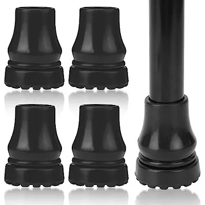 Upgraded Cane Tips 3/4 Inch Heavy Duty 4 Pack Rubber Non Slip Walking Cane  • $9.99