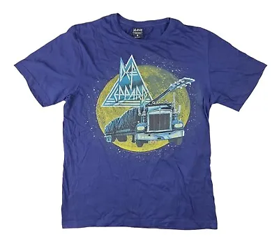 Def Leppard Mens T Shirt Small Official Purple Blue Band Rock 2015 Merchandise  • $19.99