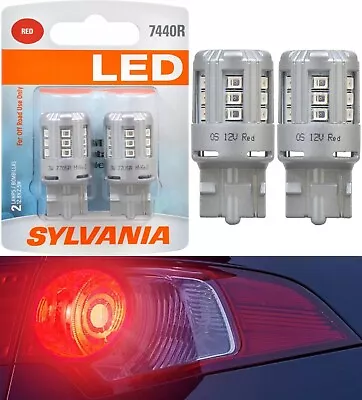 Sylvania Premium LED Light 7440 Red Two Bulbs Stop Brake Tail Replace Upgrade OE • $22