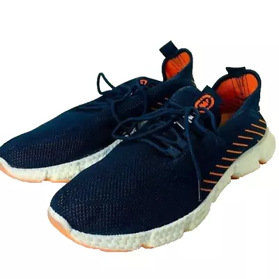 Ecko Unltd Marc Ecco Neon Navy/orange Running Knit Sock Sneakers Shoes Size 12 • $29.95